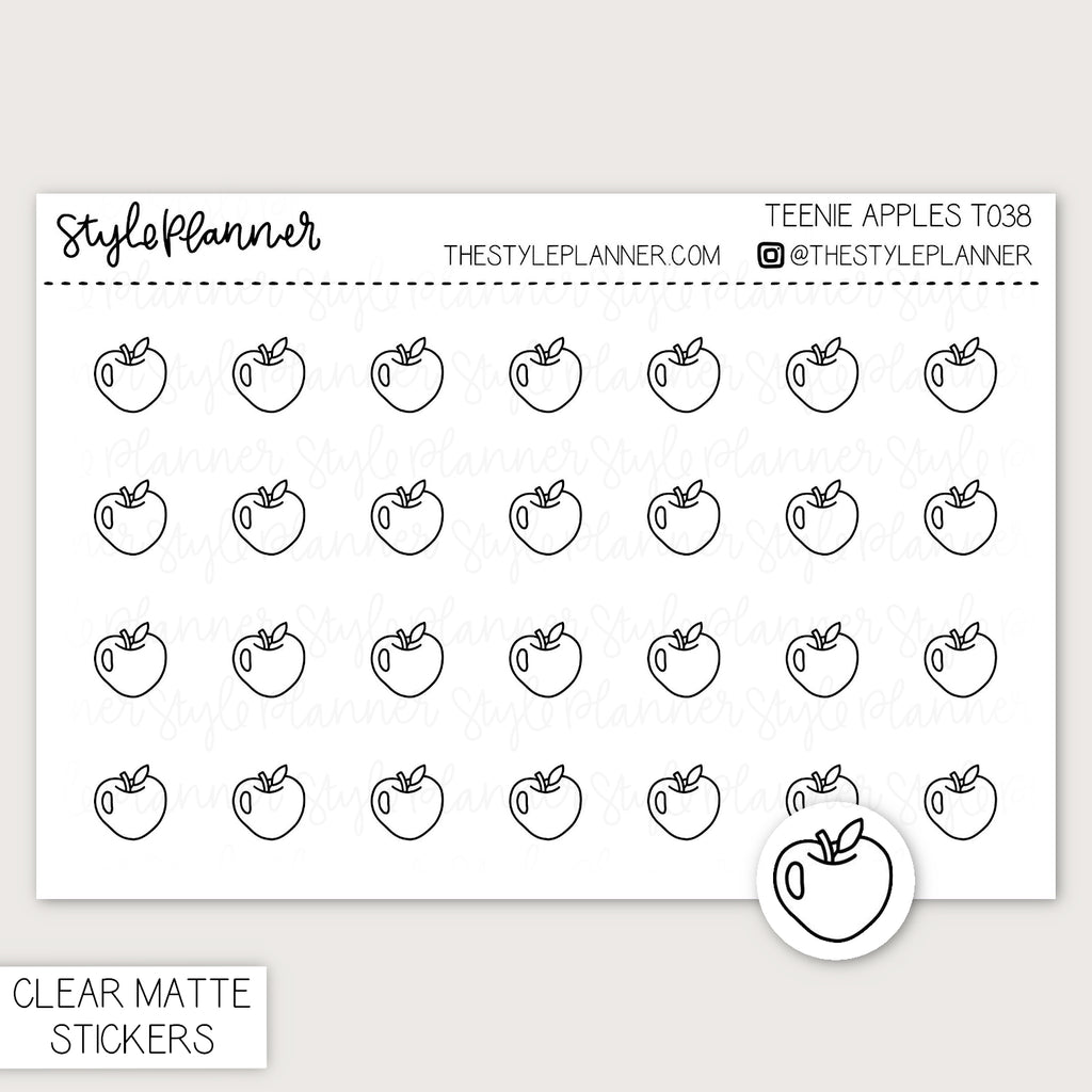 Teenie Apples | Minimal Clear Matte Stickers