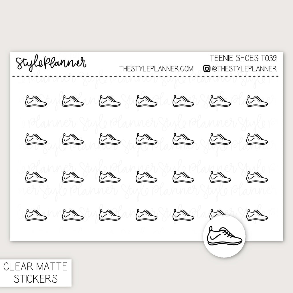 Teenie Shoes | Minimal Clear Matte Stickers