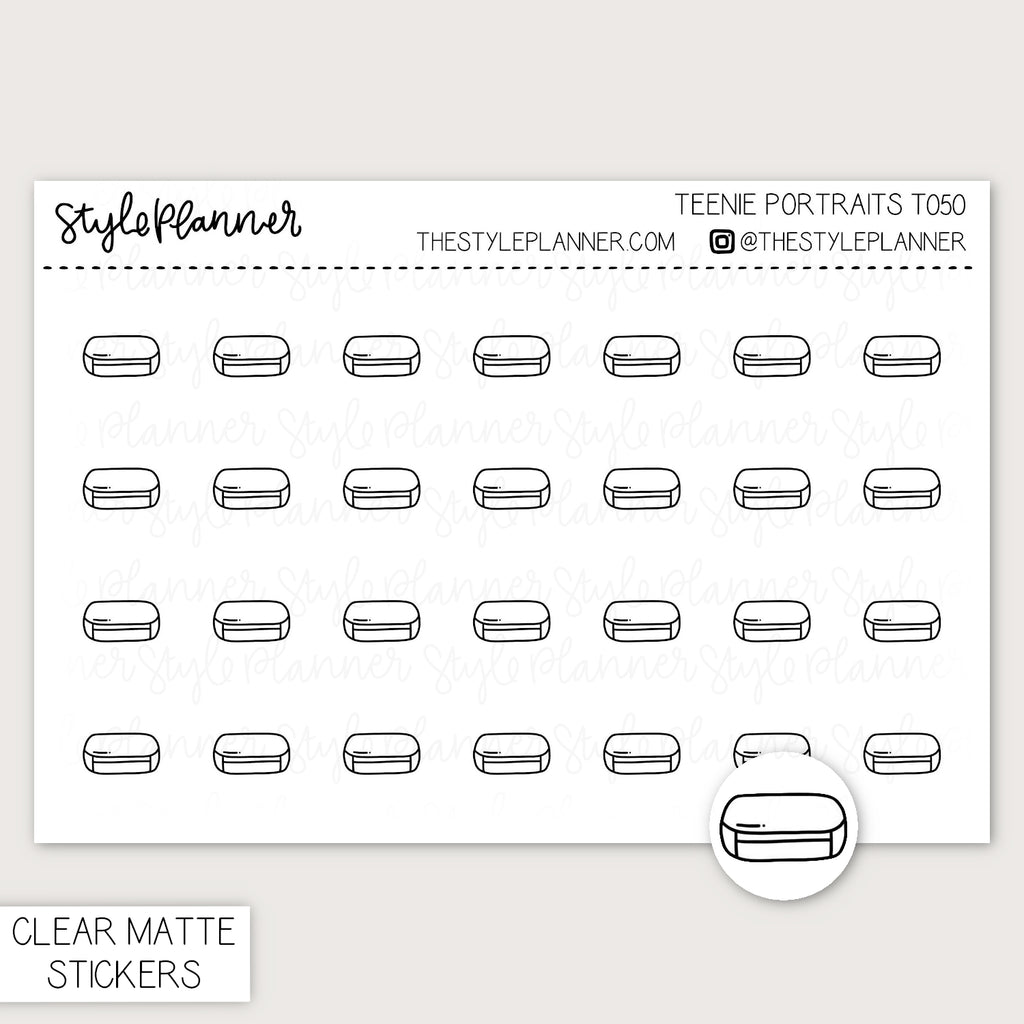Teenie Silhouette Portraits | Minimal Clear Matte Stickers