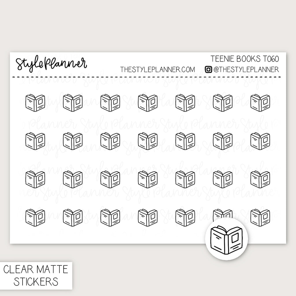 Teenie Books | Minimal Clear Matte Stickers
