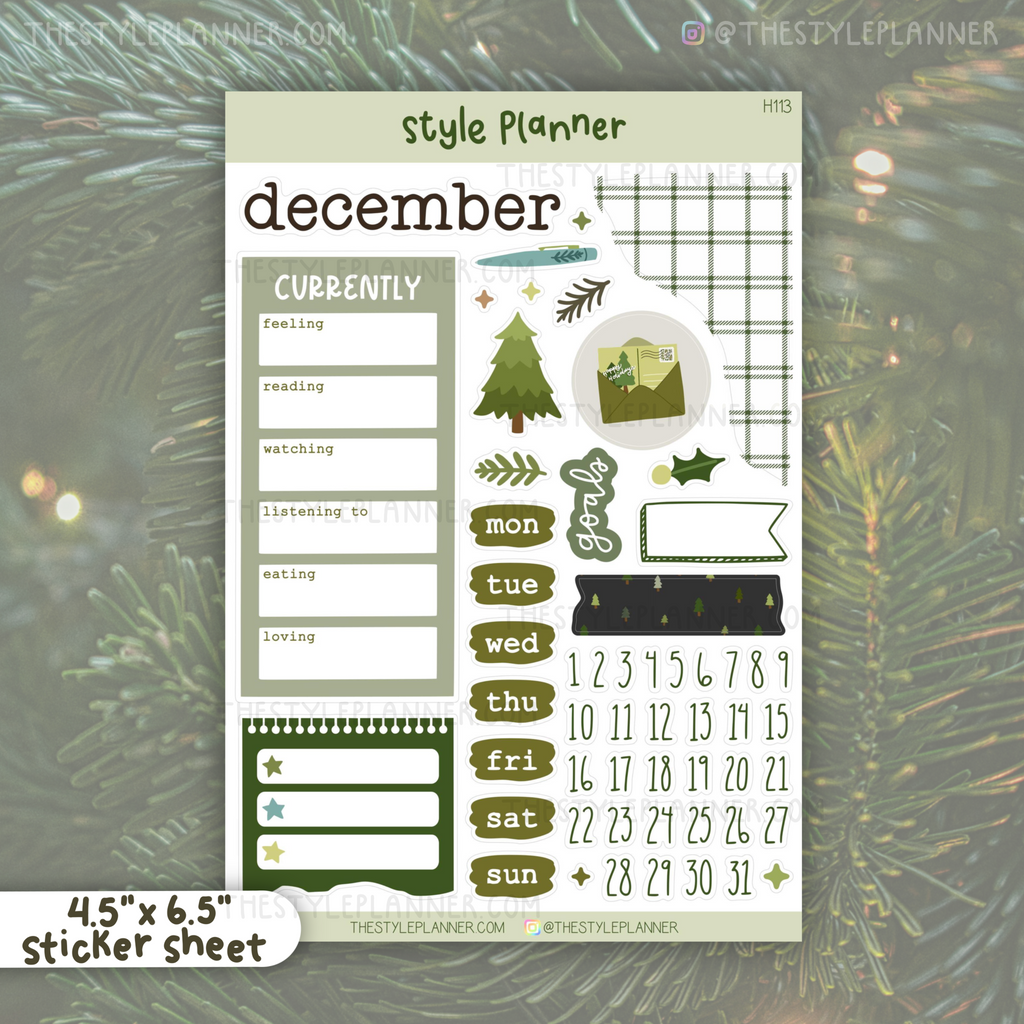 December Bujo Monthly Sticker Kit (2022)