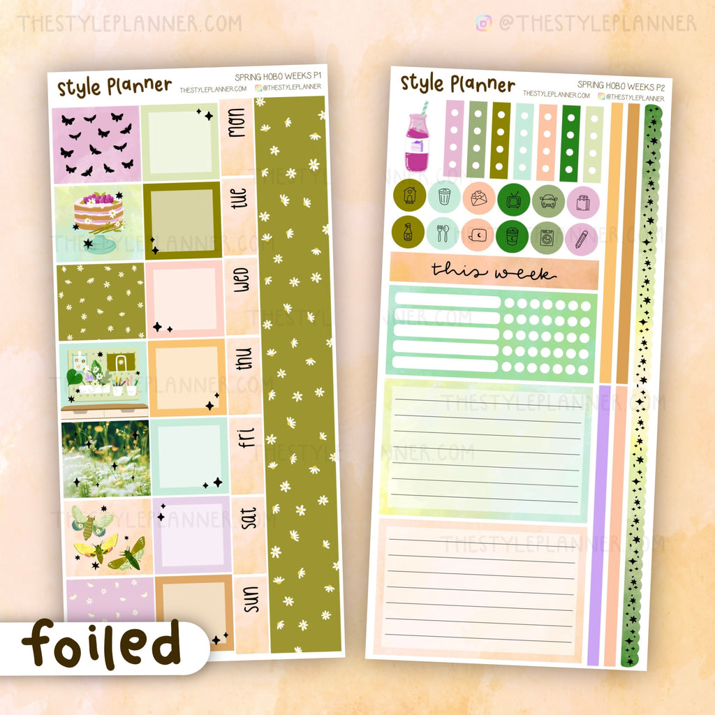 Spring Hobo Weeks Weekly Kit With Gold Foil