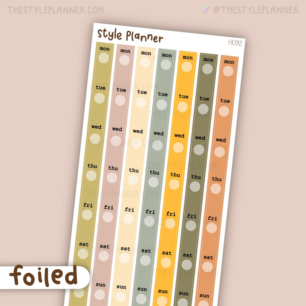 Hobo Weeks Date Cover Strips | Desert Vibes With Gold Foil