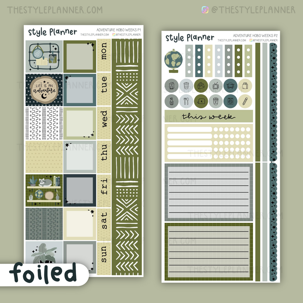Hobonichi Weeks Sticker Kit - Me Time // H015 - Foiled Stickers