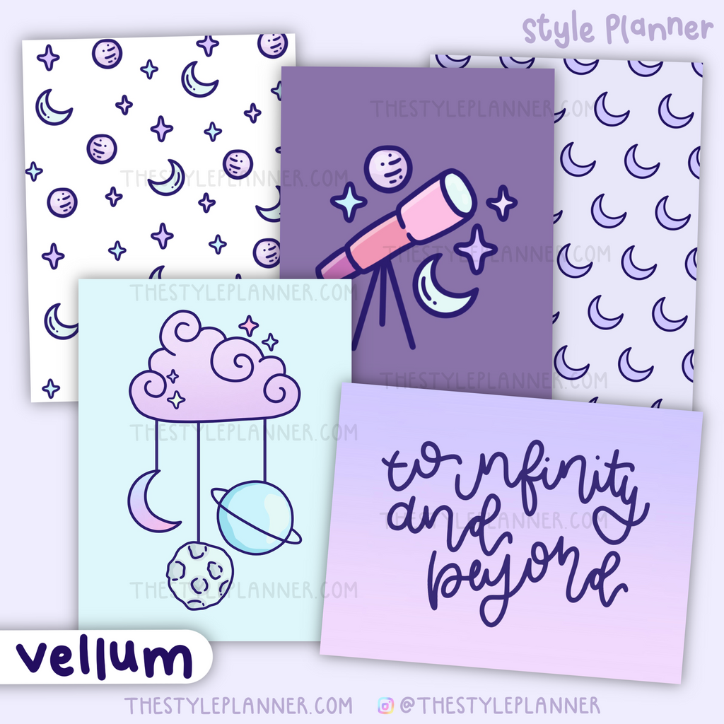 Space Vellum Cards