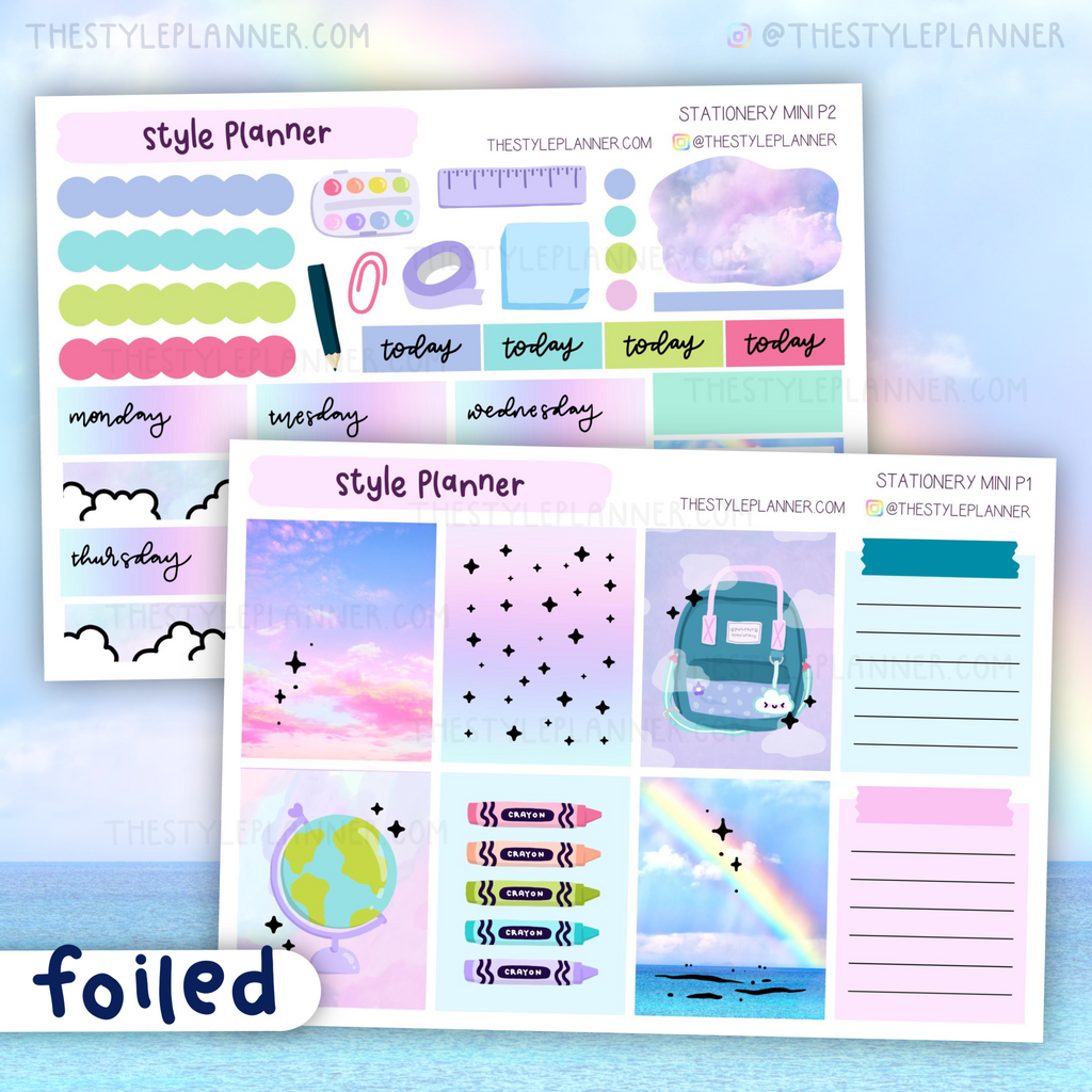 Stationery Mini Kit (Standard Sizing) With Holo Foil